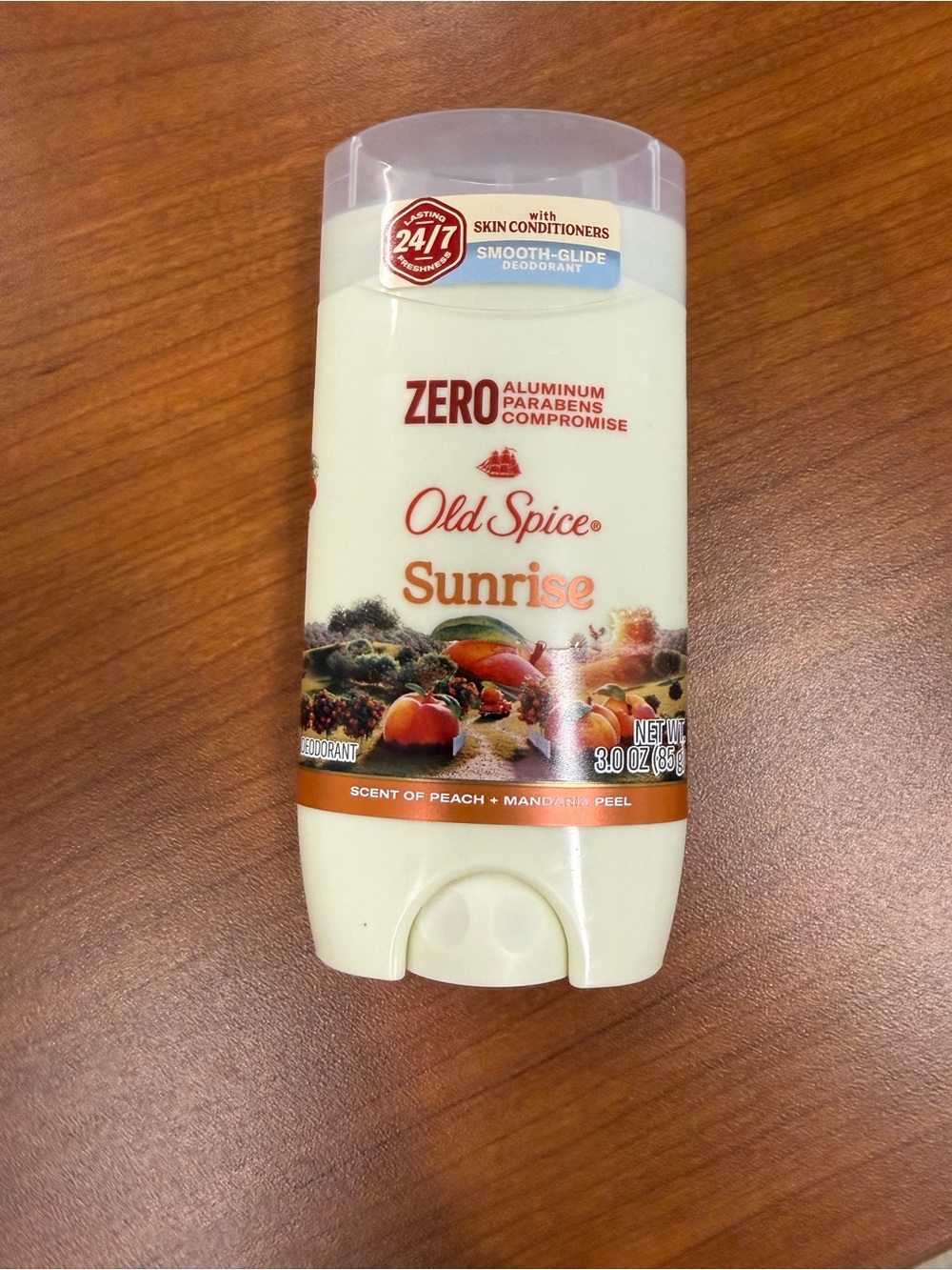 NWT Sunrise Old Spice Deodorant Stick Peach Scent, Cream